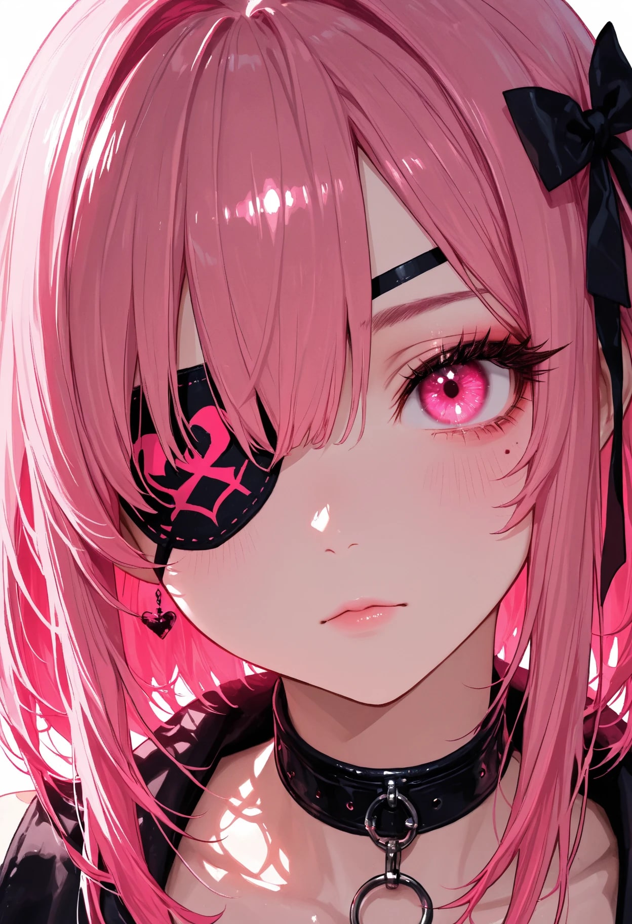 眼帯のピンクの女の子
