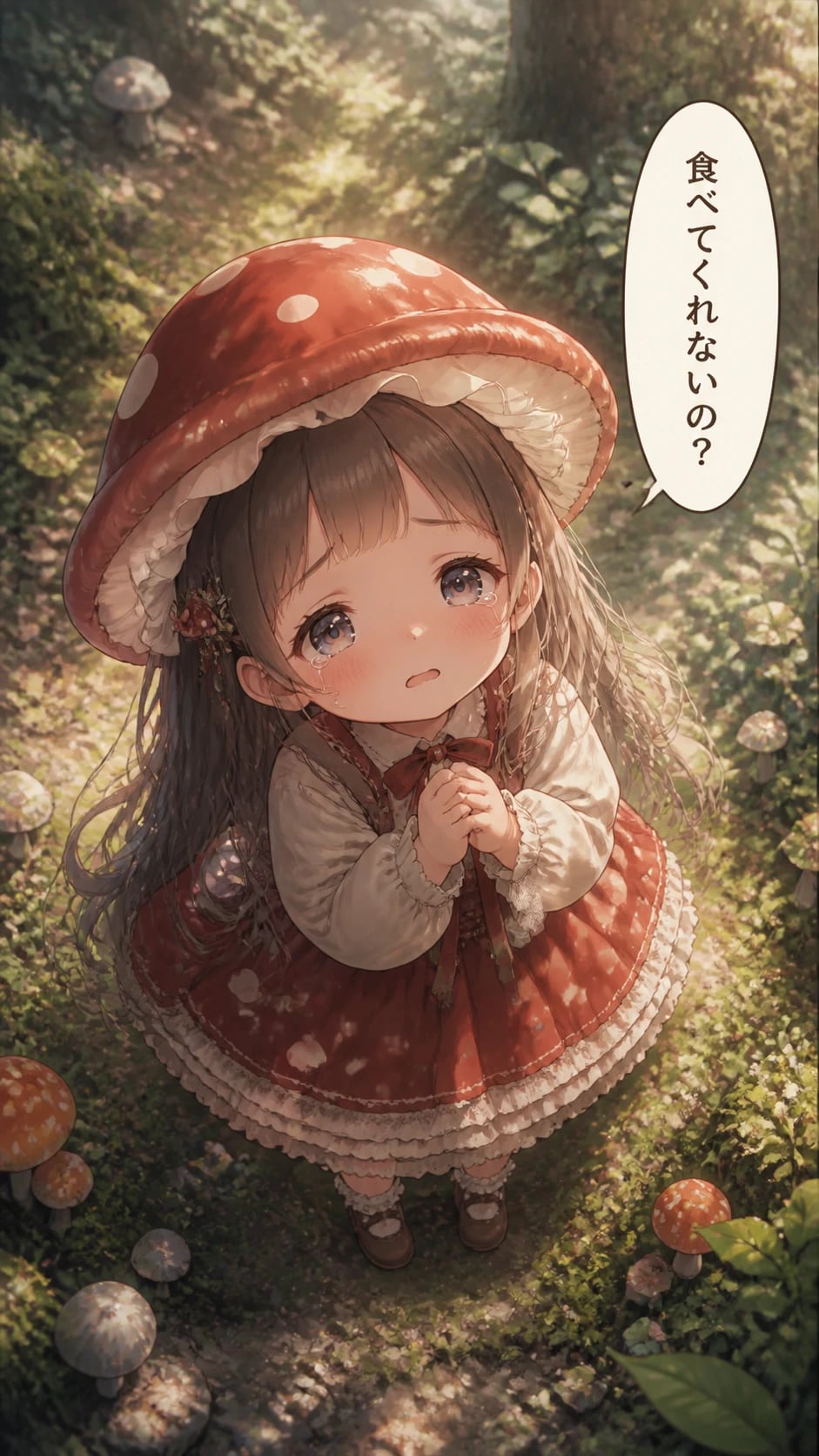 秋の味覚のキノコ尖兵！『にーに、ねーね……（うるうる）』 | の人気AIイラスト・グラビア