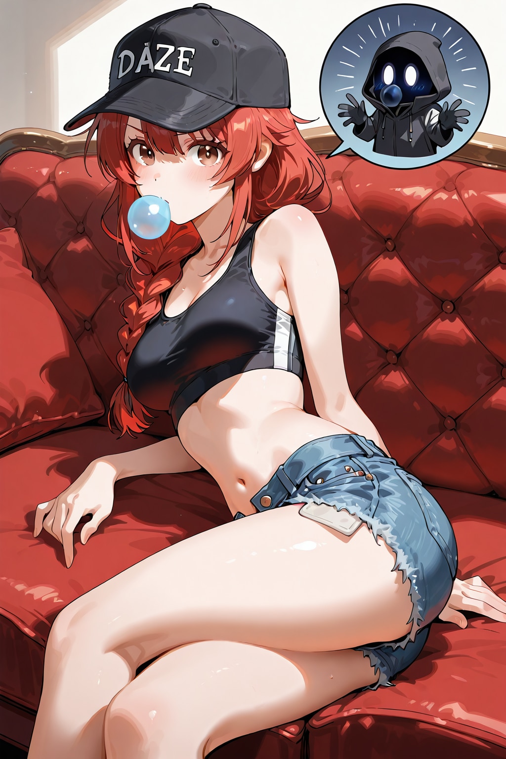 アカガミホットパンツガール