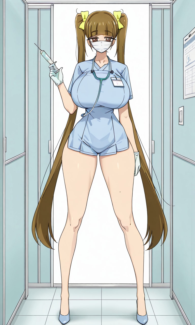 ナースのコスプレをするマリナちゃん