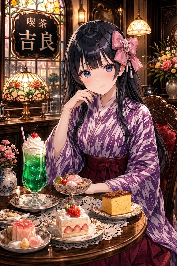 大正に爆誕したスイーツと詩帆ちゃん | の人気AIイラスト・グラビア