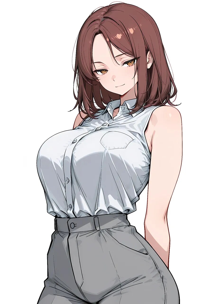 デコ出しノースリーブOLお姉さん | の人気AIイラスト・グラビア