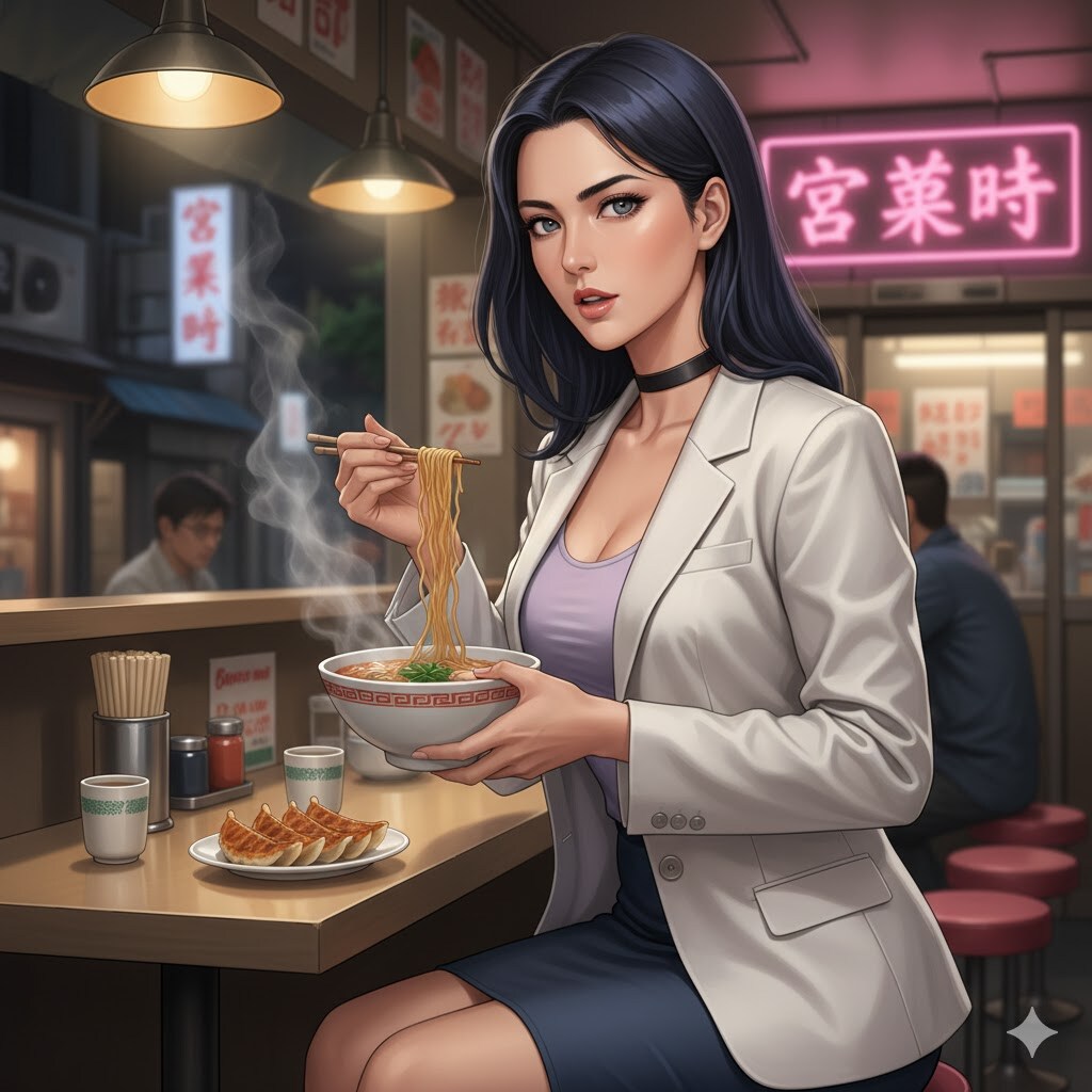 夜のラーメン🍜 | の人気AIイラスト・グラビア