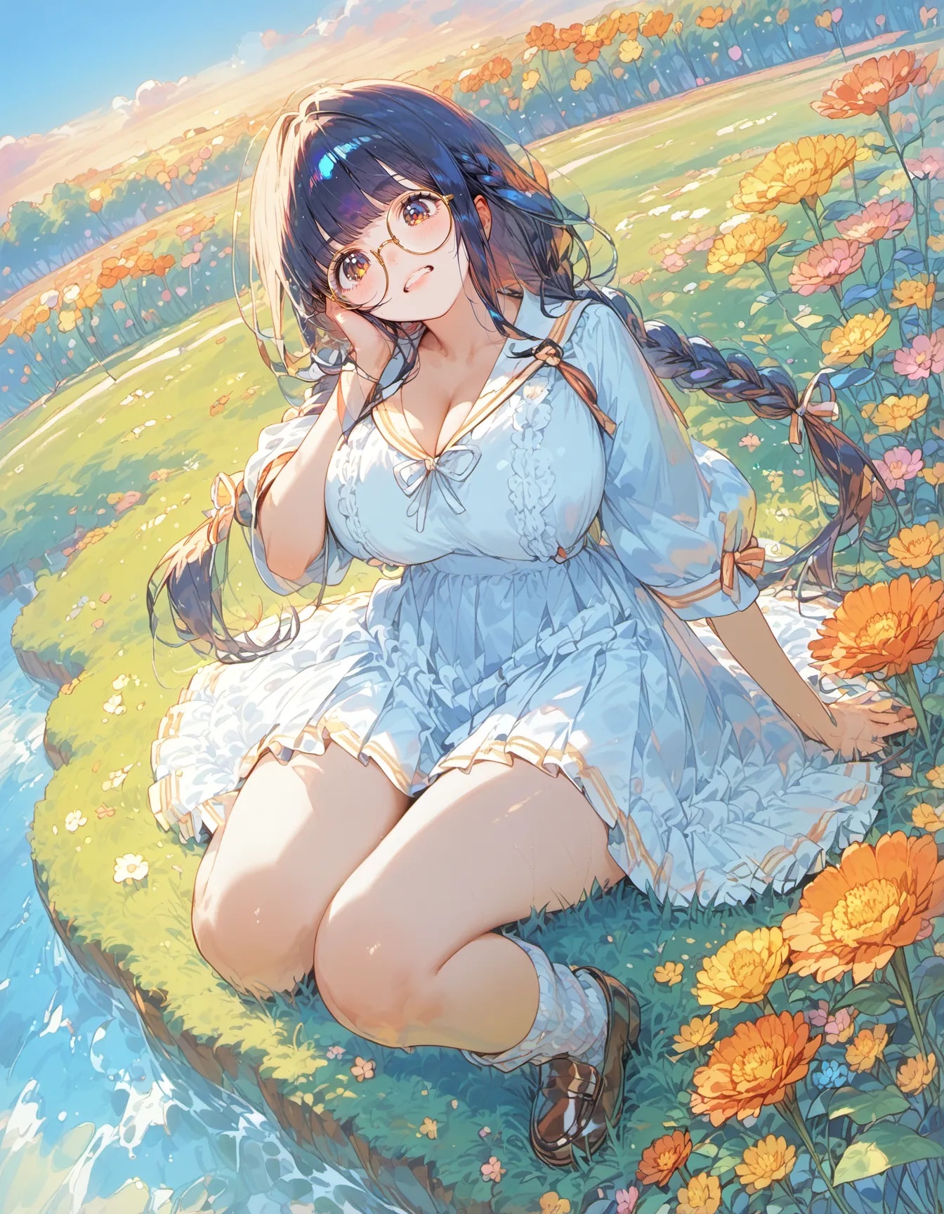 Where the Field Touches the Sky | の人気AIイラスト・グラビア