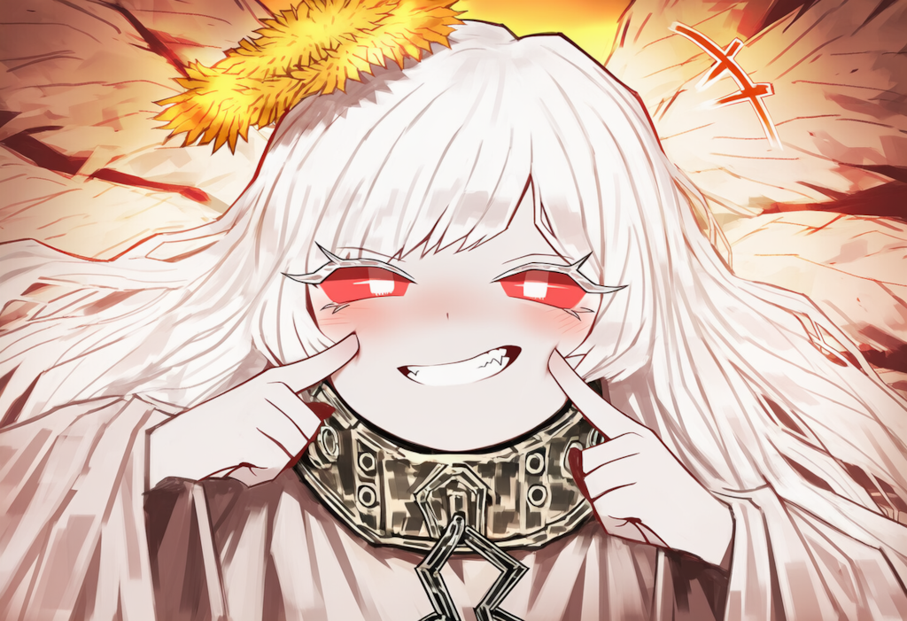 ロボトミー　白夜　自分の頬をつく