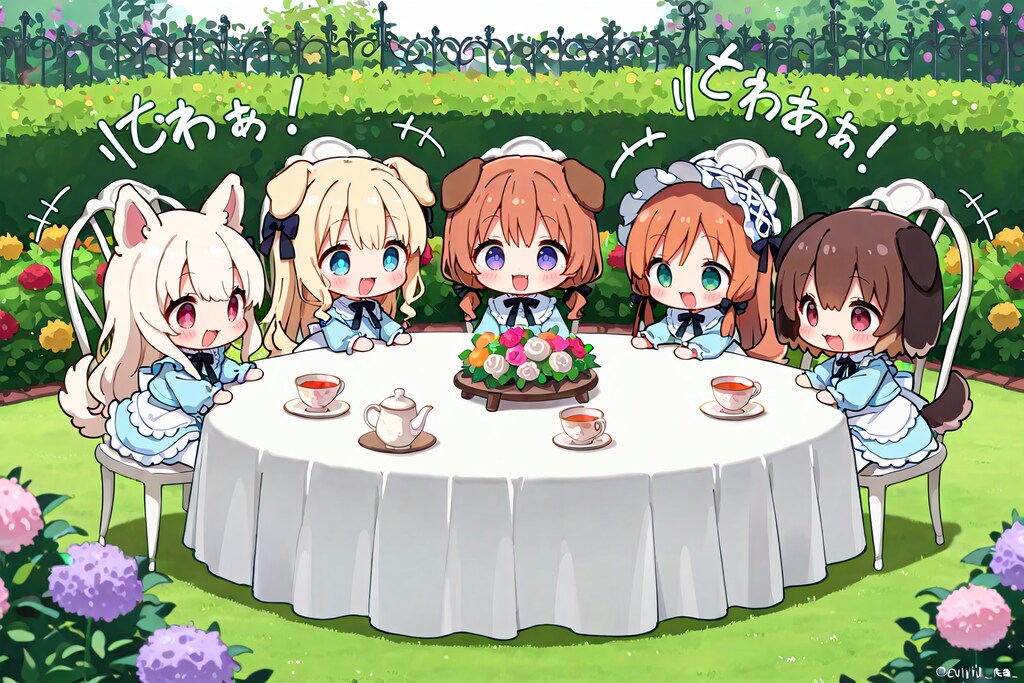 いぬみみようちえんのおちゃかい