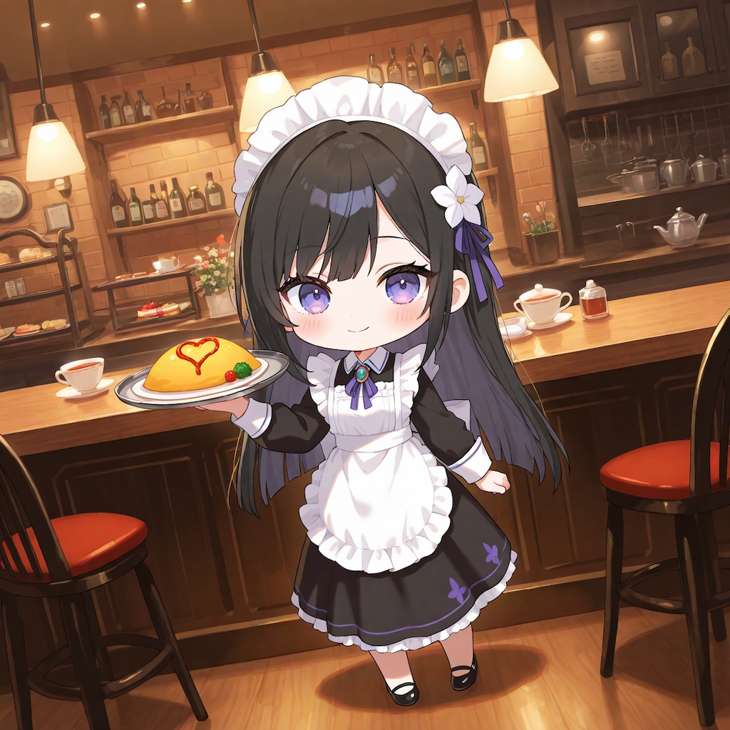 ご注文のオムライスですわ