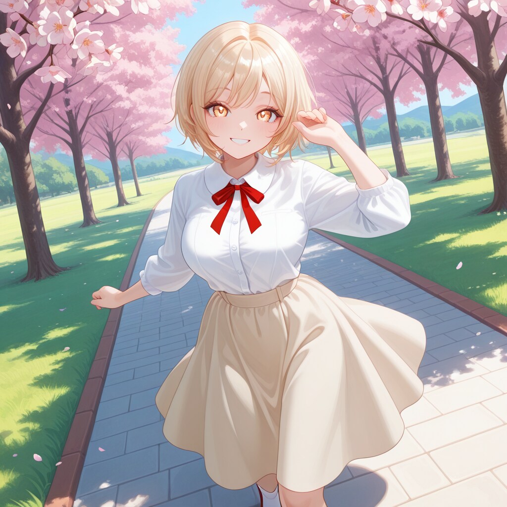 公園の桜並木