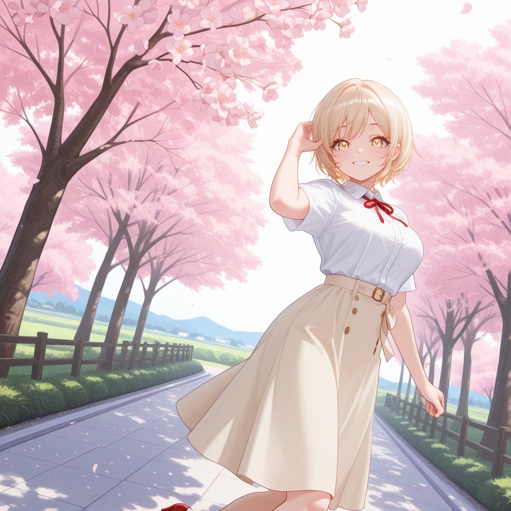 公園の桜並木