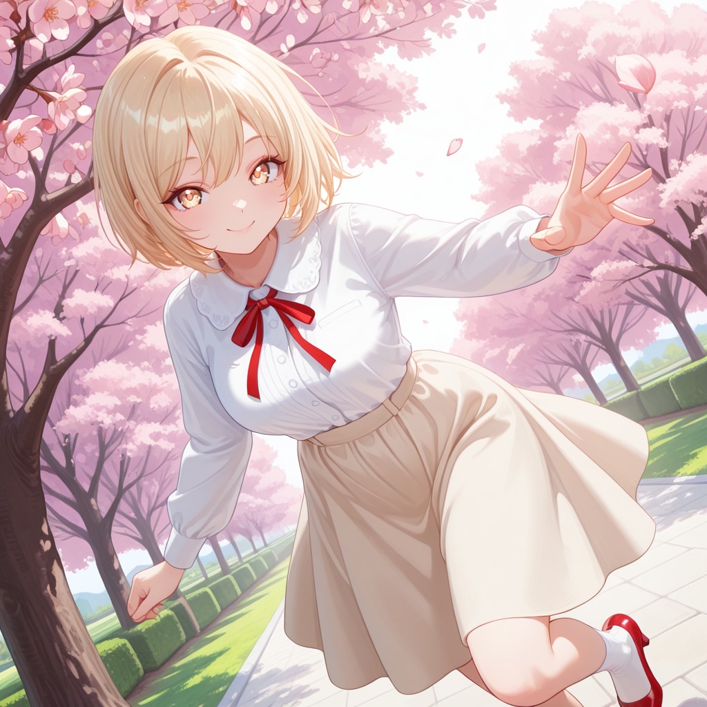 公園の桜並木