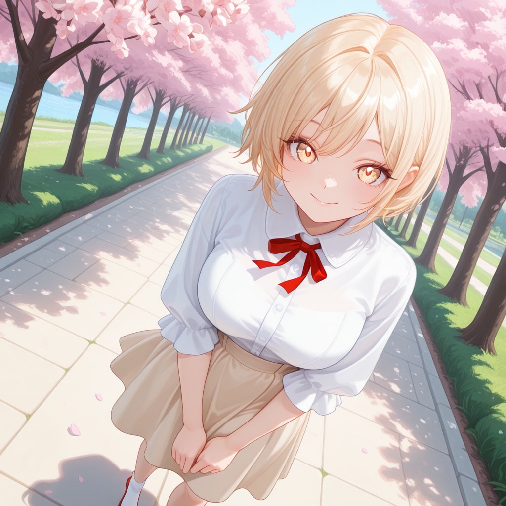 公園の桜並木