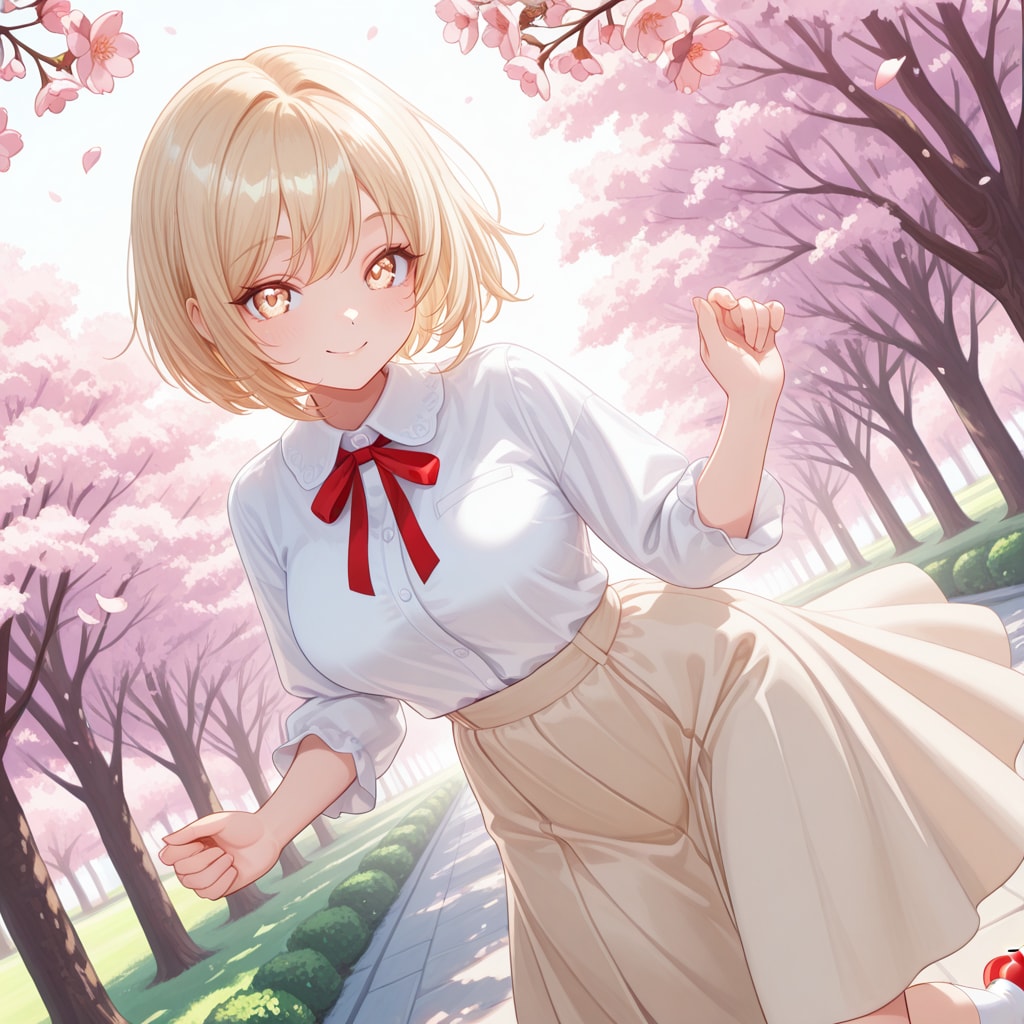 公園の桜並木