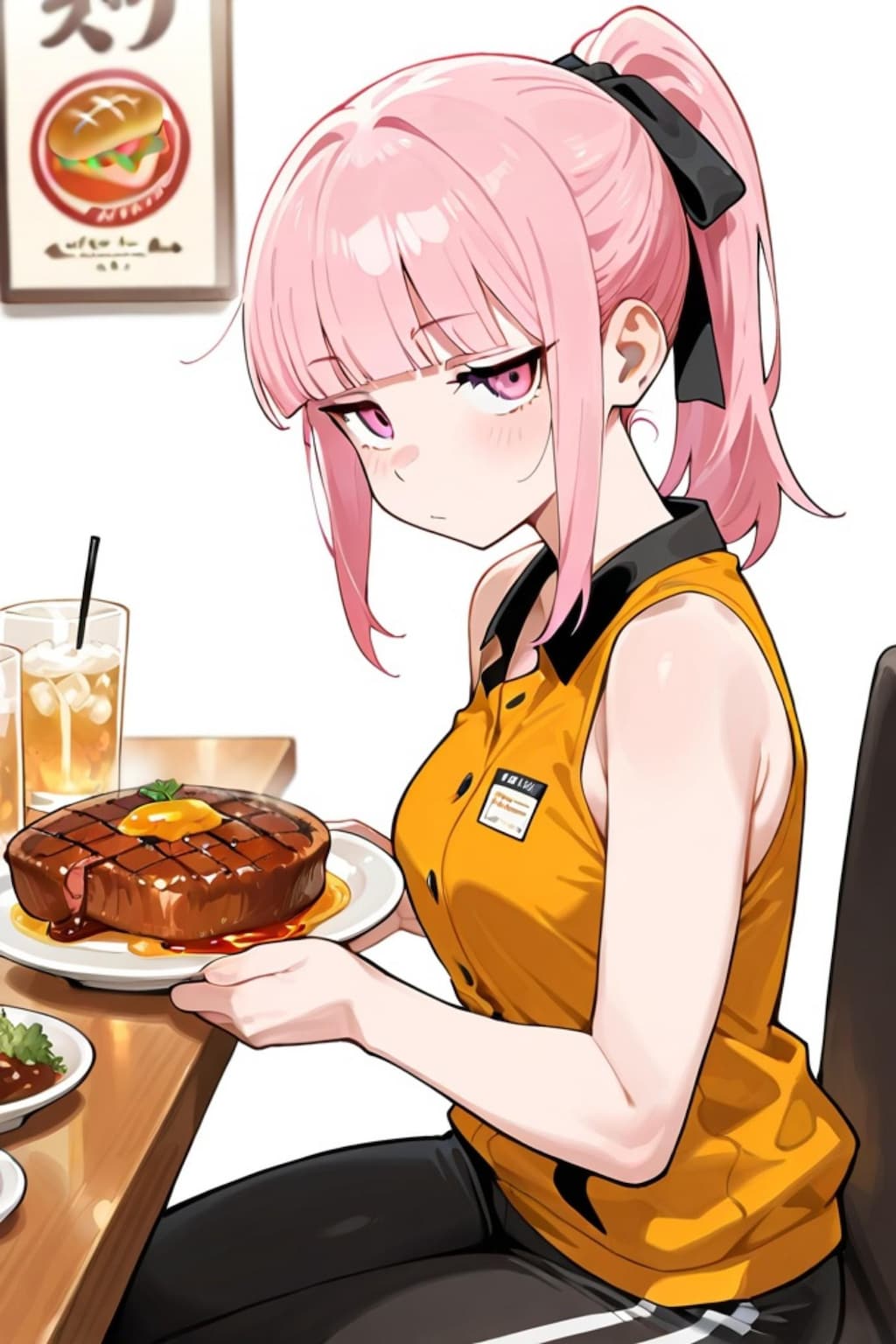 お肉を食べるALTAIRちゃん