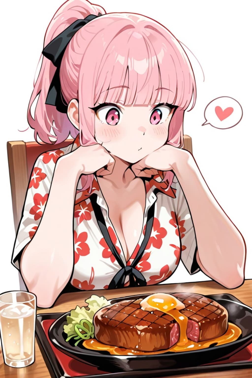 お肉を食べるALTAIRちゃん