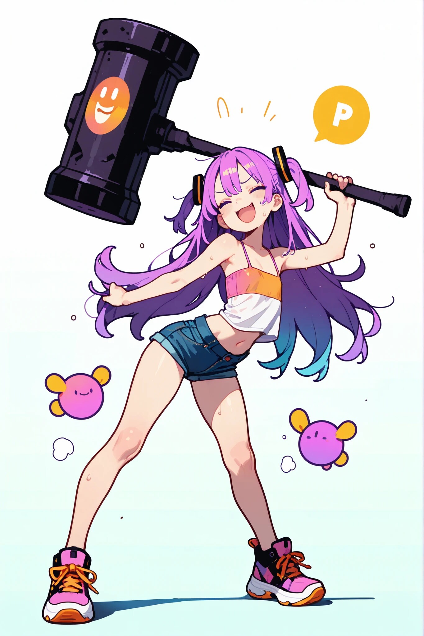 ちっちゃい子が巨大な武器を振り回すロマン