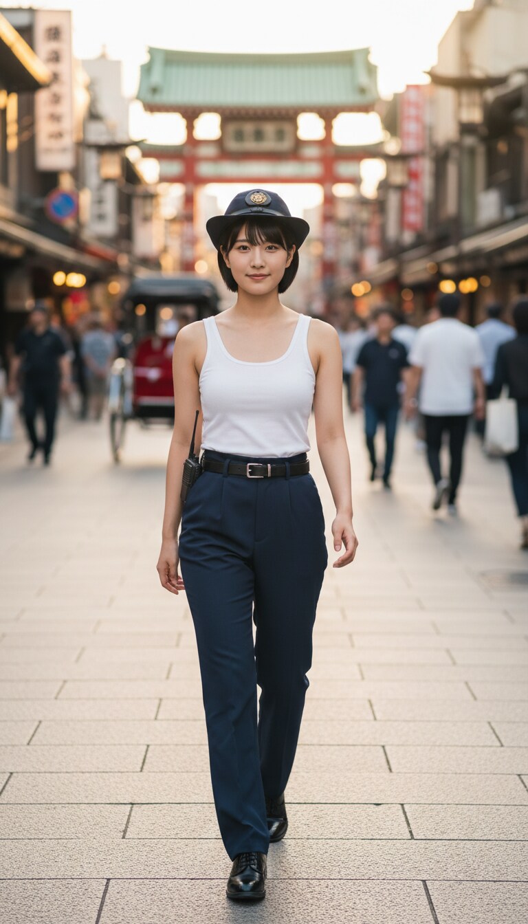 Gemini実写特集　かっこかわいい婦警小網すみれの浅草パトロール