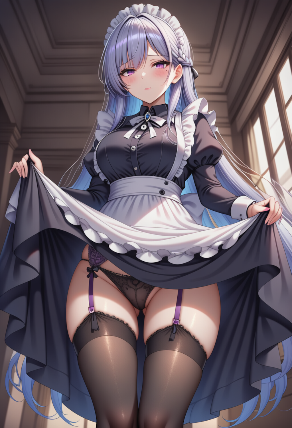 メイド服を着てみる
