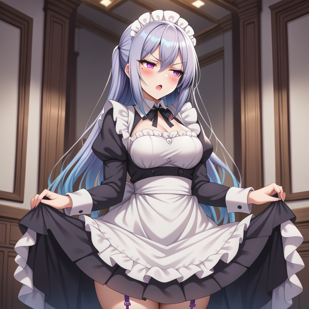 メイド服を着てみる