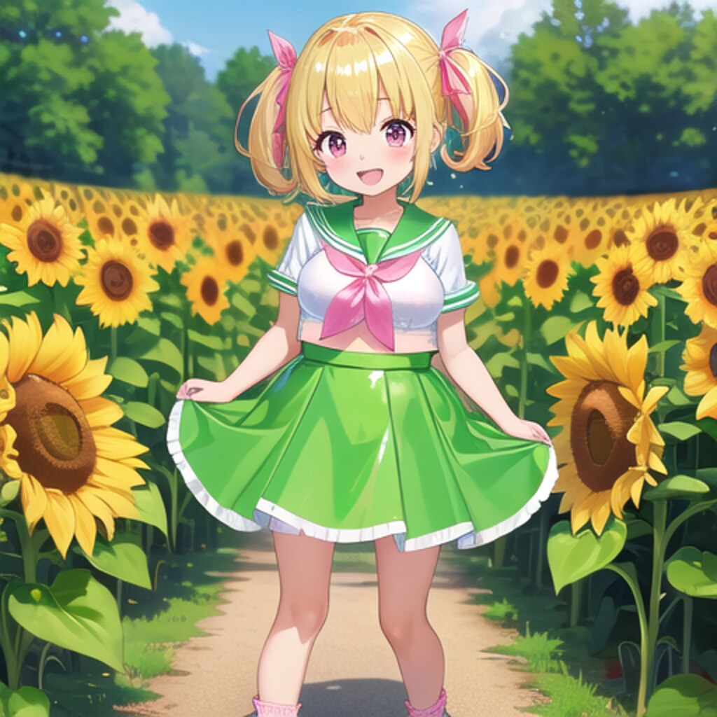 ひまわり畑でつかまえて