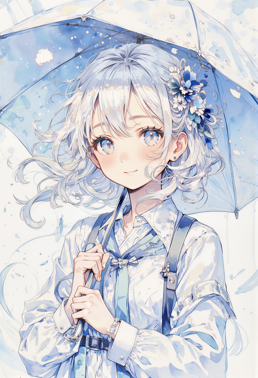 傘をさす女の子