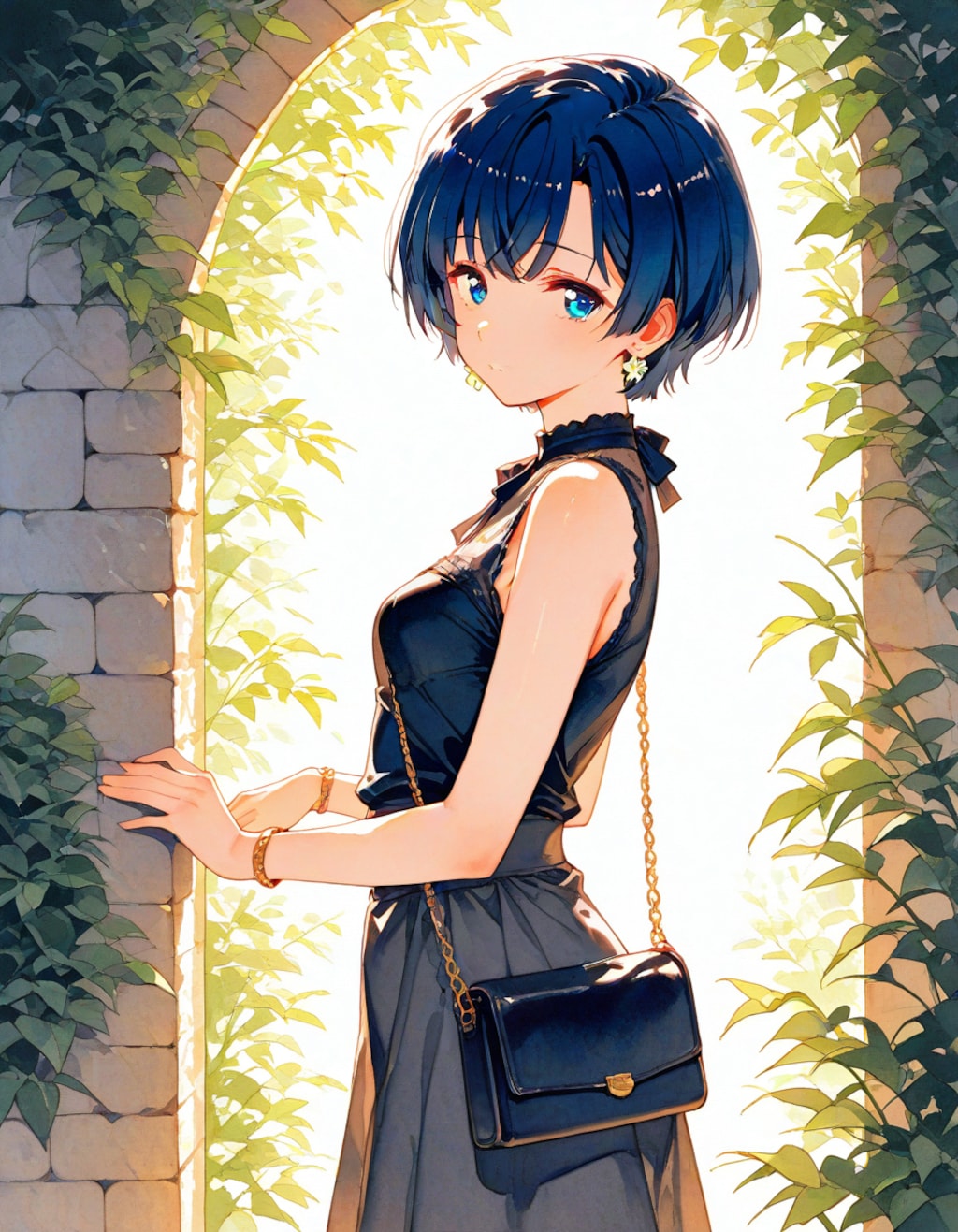 お城を散策柑菜ちゃん