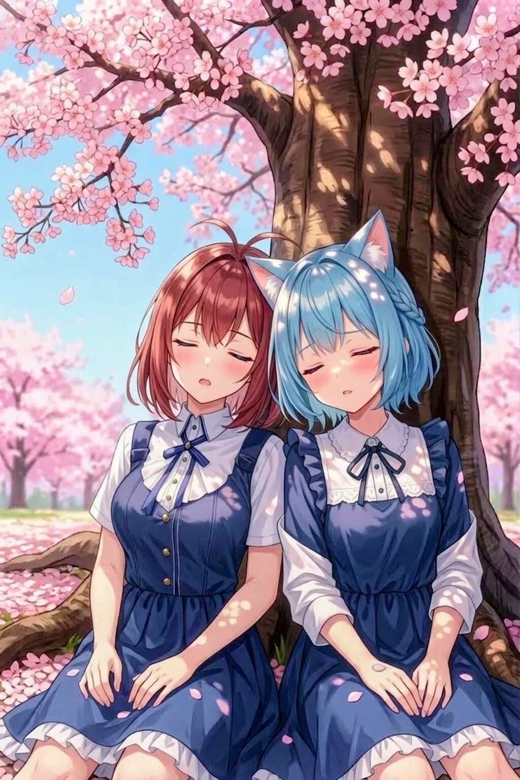眠い2人