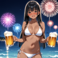 海とビールと花火と日焼け【改】 3枚目