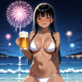 海とビールと花火と日焼け【改】 5枚目