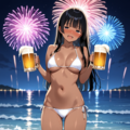 海とビールと花火と日焼け【改】 2枚目