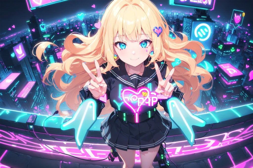 V4Bちゃんとネオンライティング✨やってみた