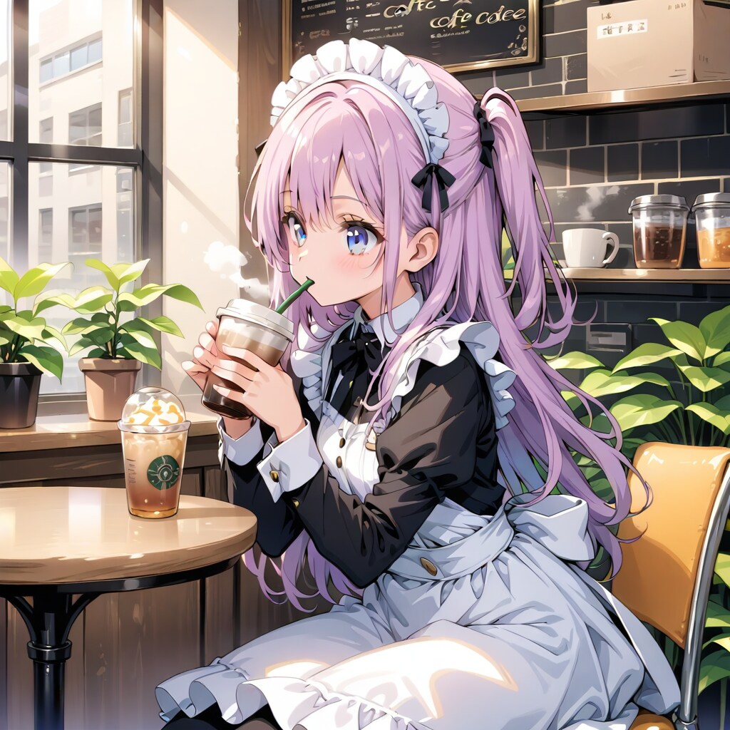 メイドさん、休憩中 | の人気AIイラスト・グラビア
