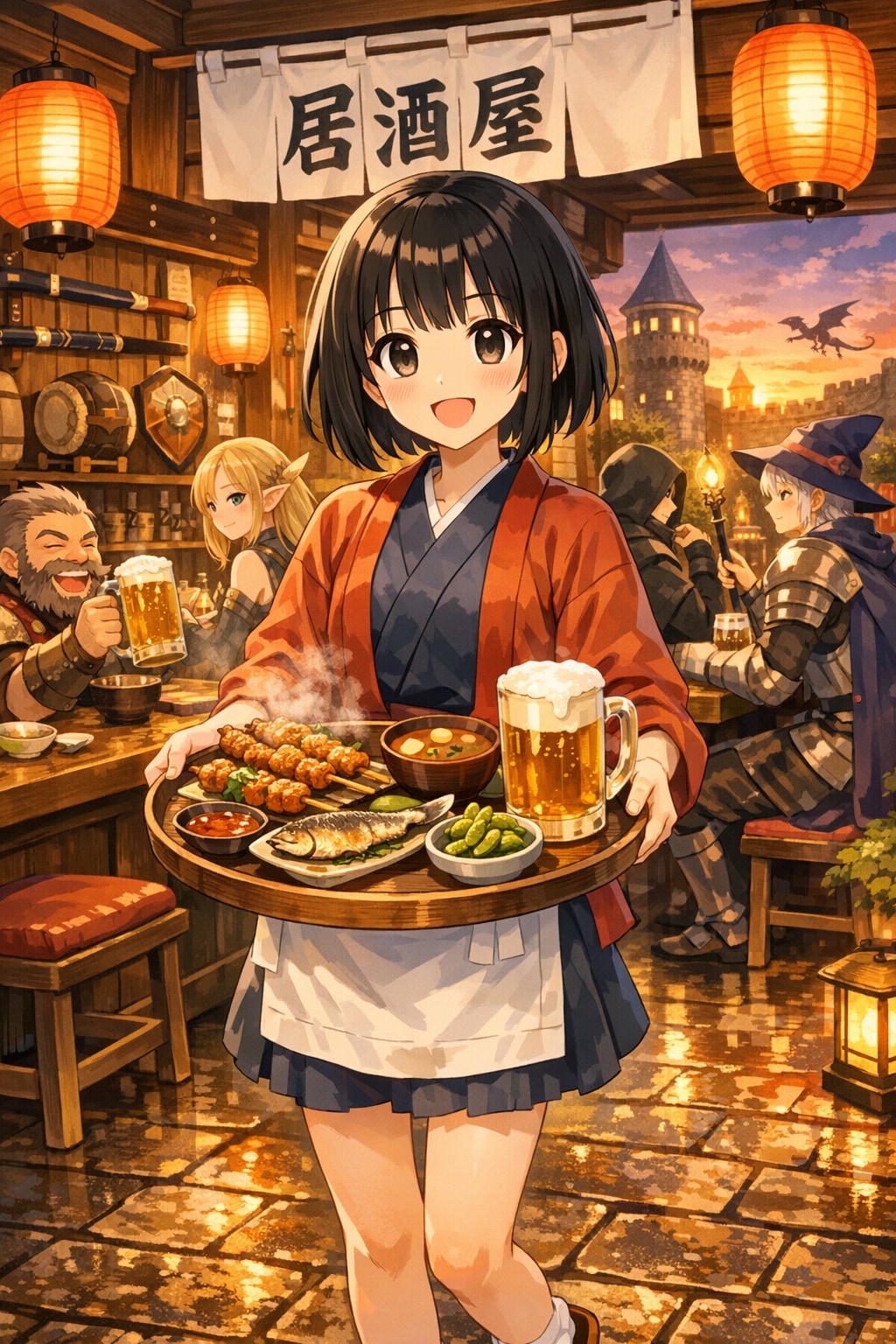 給仕をしている女の子 | の人気AIイラスト・グラビア