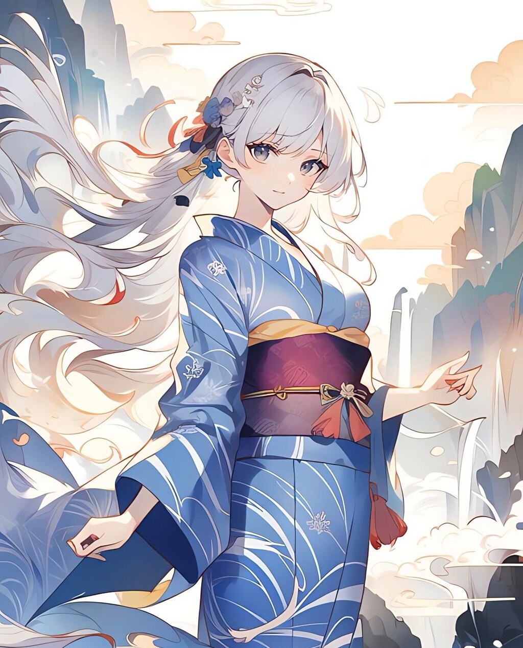 浴衣姿でお祭りに。