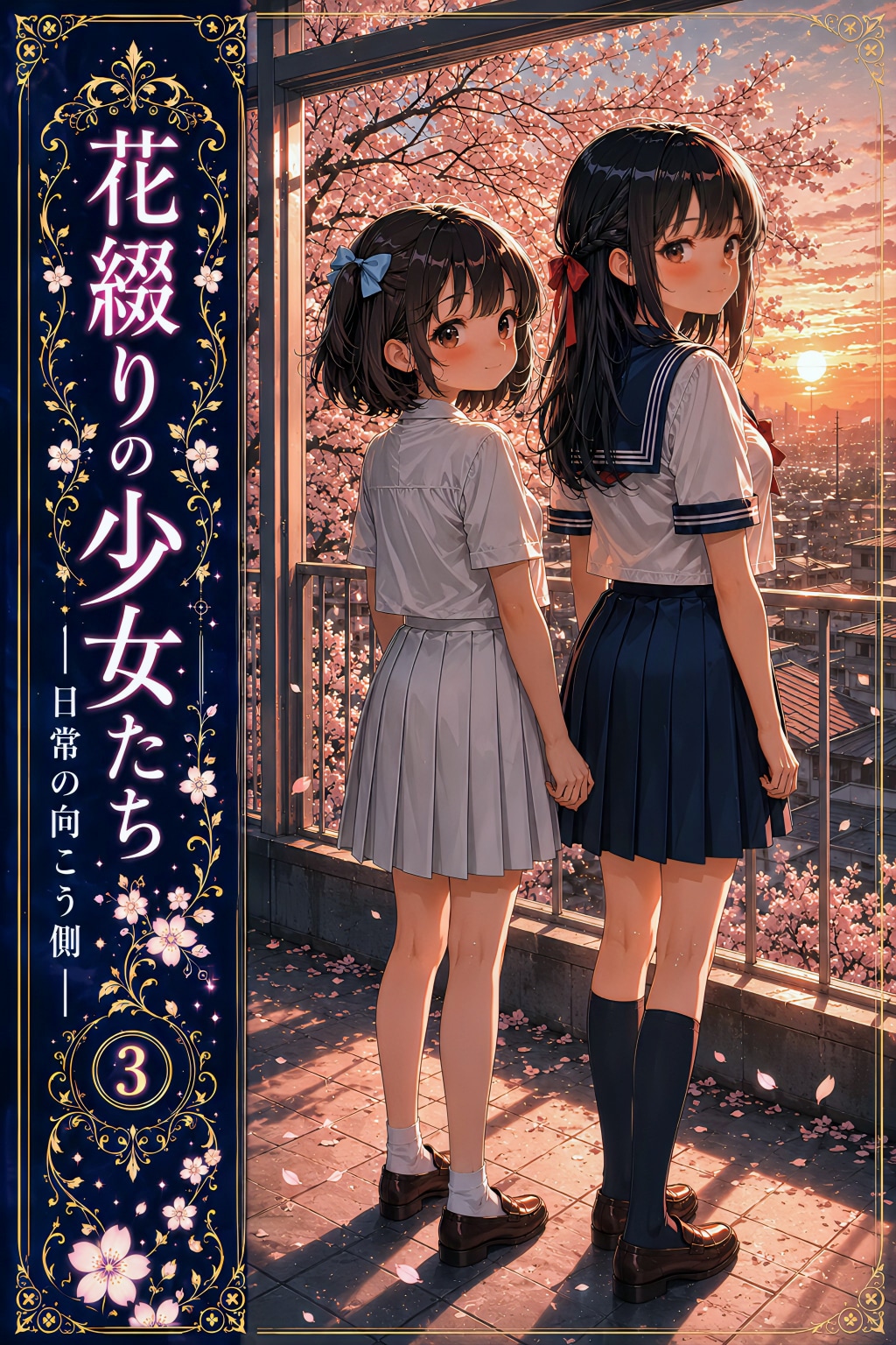 花綴りの少女たち ③ ― 桜夕暮れの約束 ― | の人気AIイラスト・グラビア