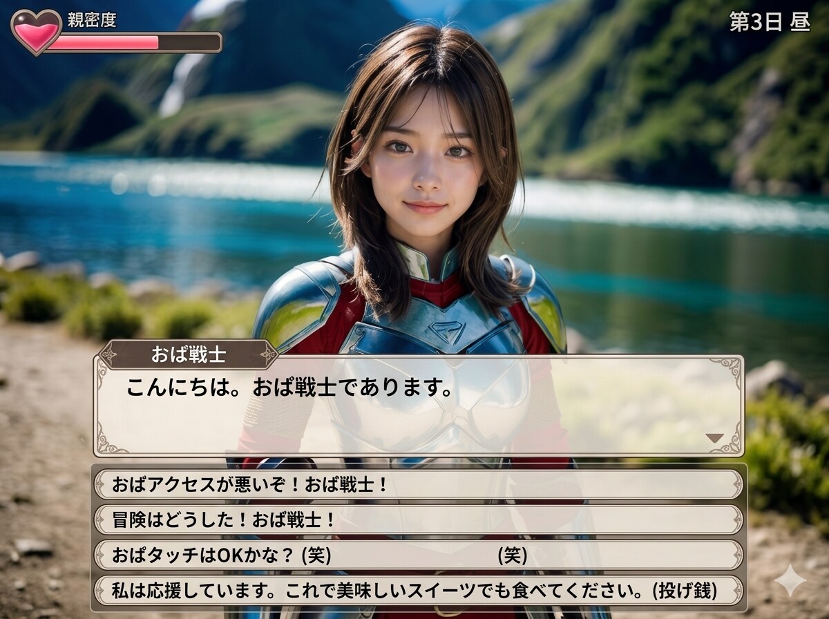 恋愛シミュレーションゲームのおぱ戦士