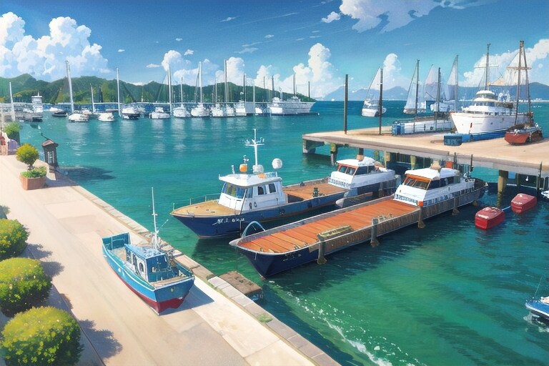 港の風景 | の人気AIイラスト・グラビア