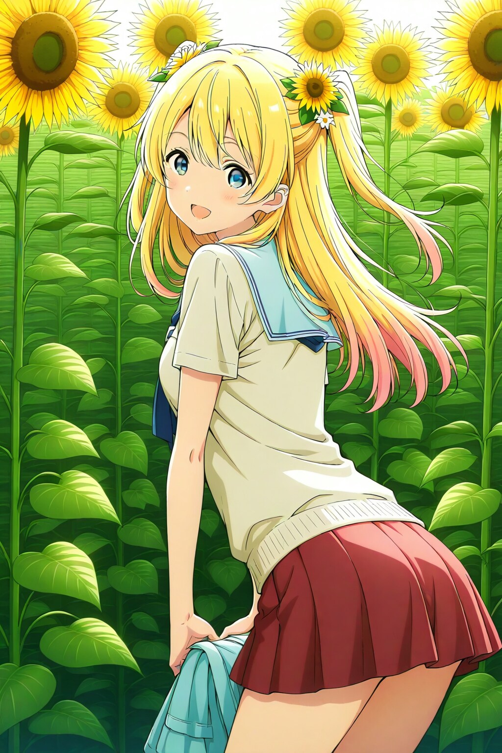 ひまわりのような笑顔 | の人気AIイラスト・グラビア