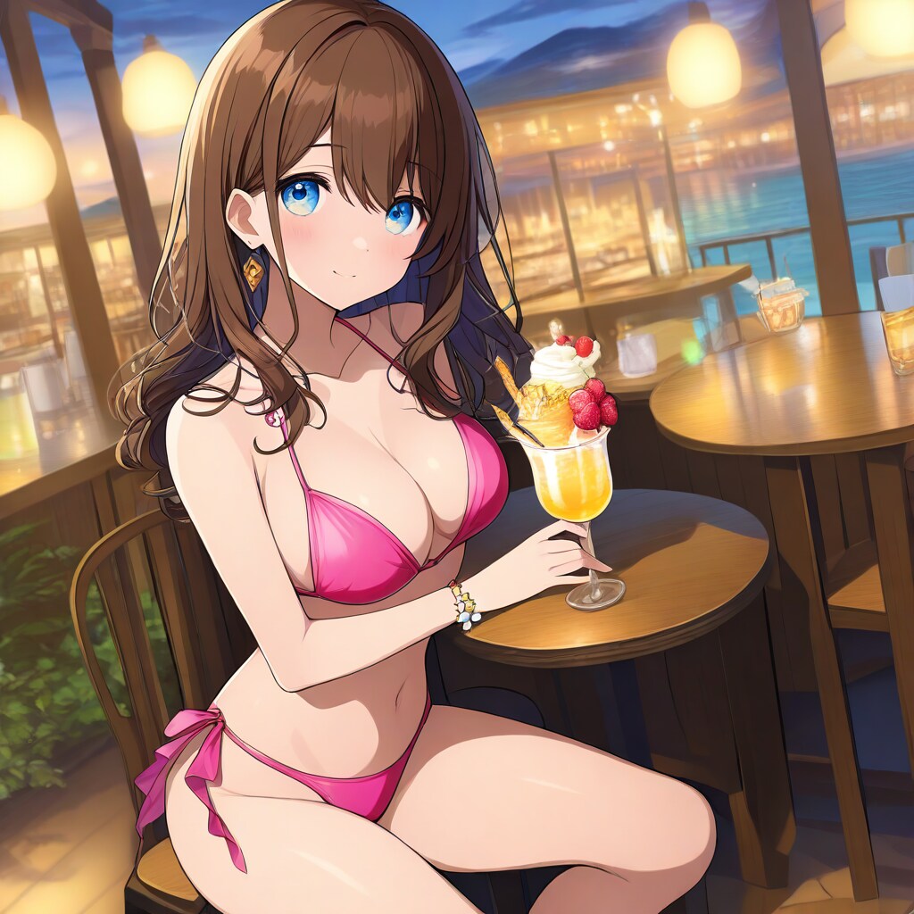 水著でパフェ