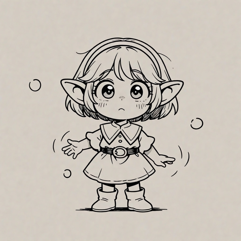 エルフをシンプルに描いてみた