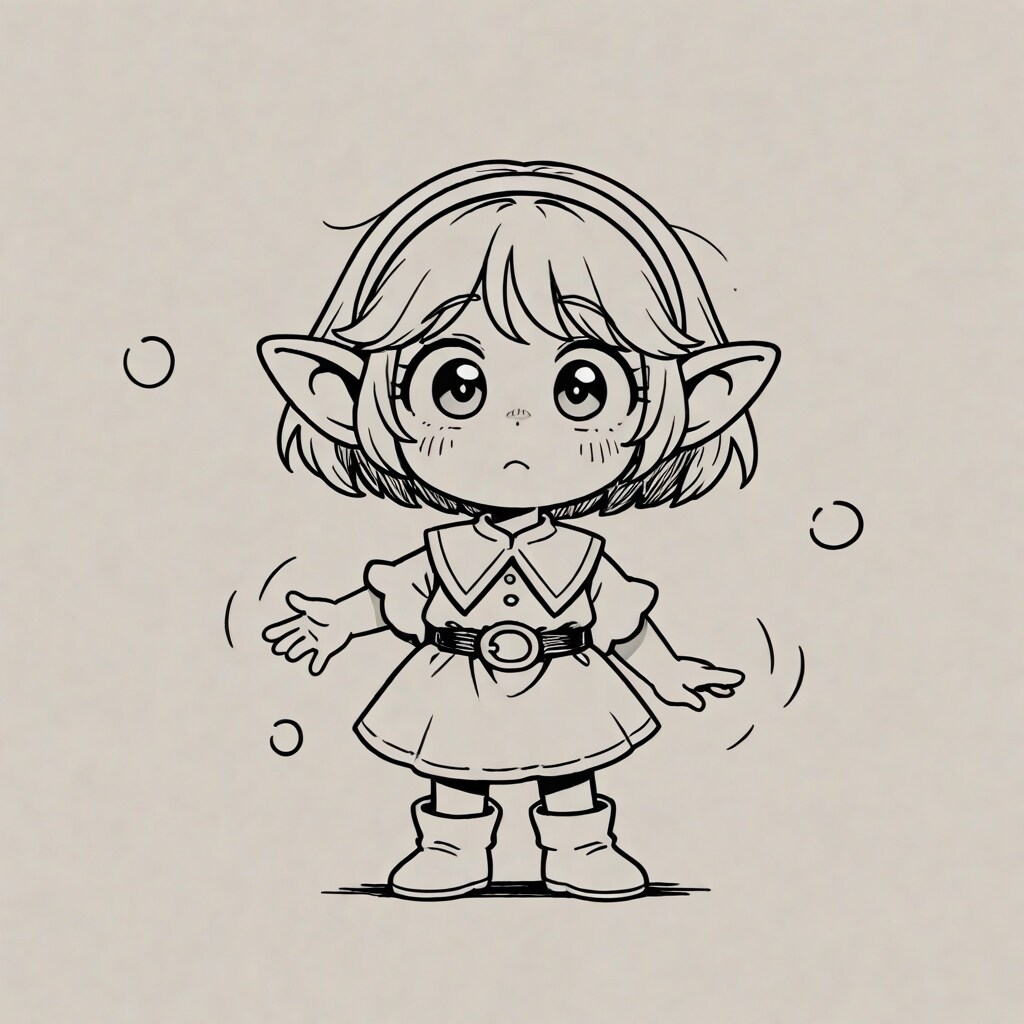 エルフをシンプルに描いてみた