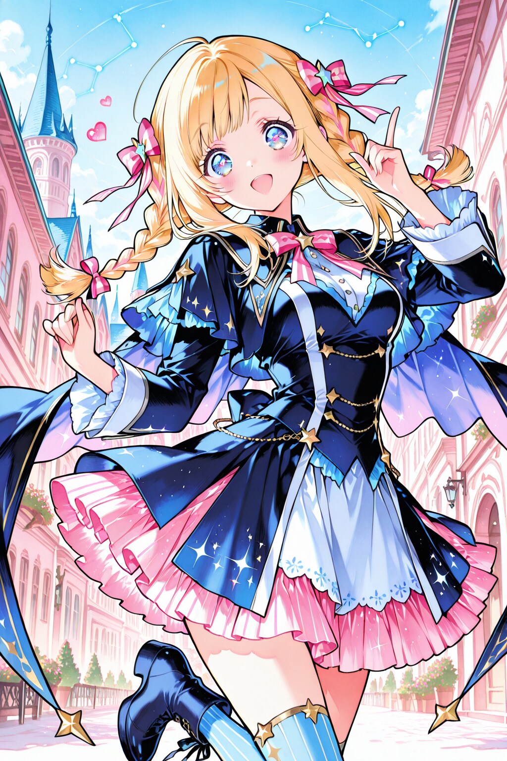 ツインテ＋サイドロックの香月ちゃん | の人気AIイラスト・グラビア