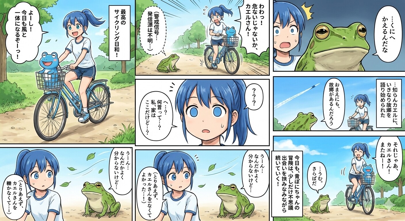 青ぽにちゃんとカエルの帰郷