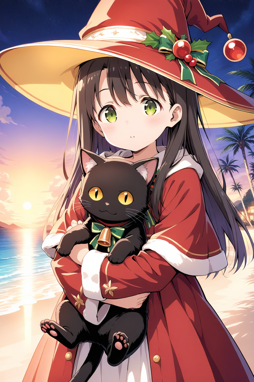 クリスマスの砂浜の | の人気AIイラスト・グラビア