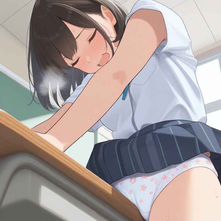 好きな人の机で…