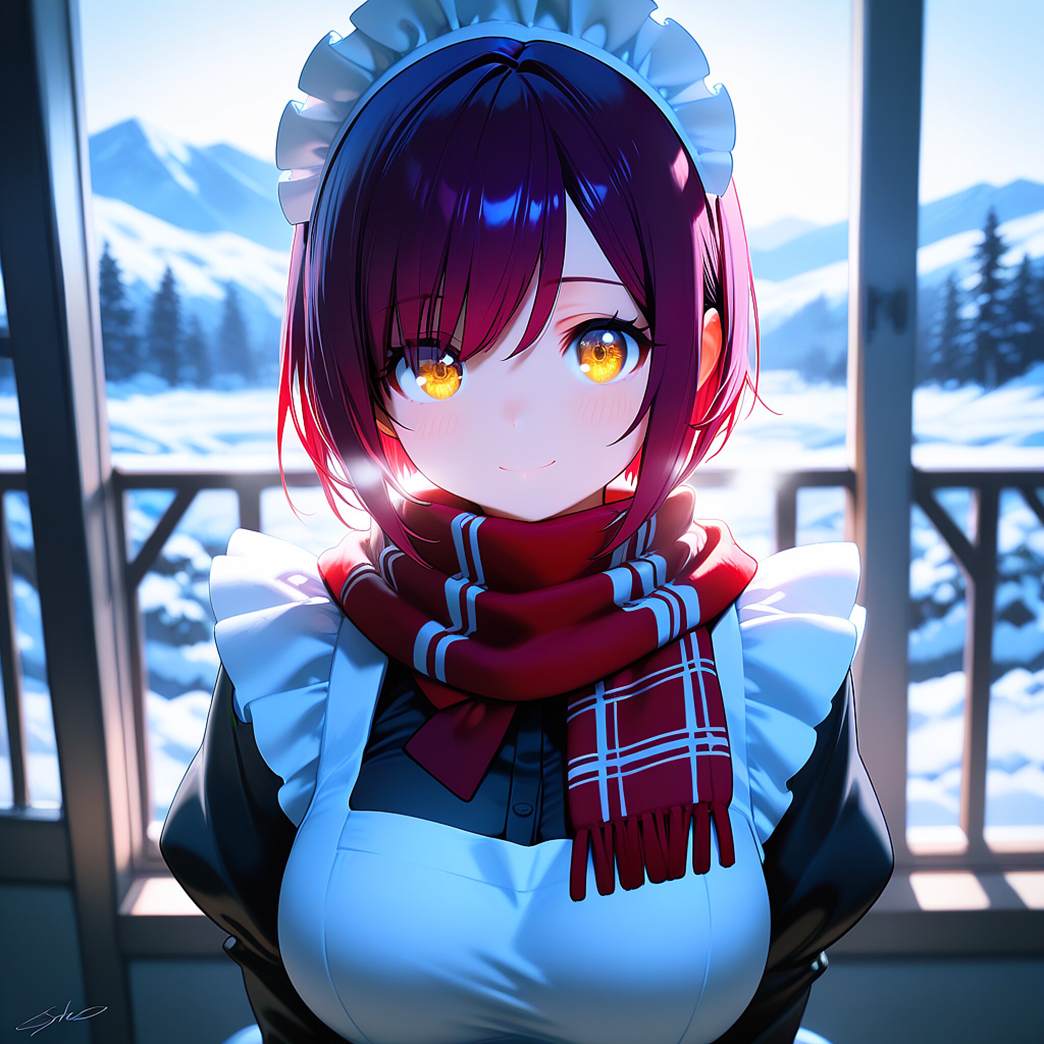 おはようございます（挨拶メイドの芽衣ちゃん） | の人気AIイラスト・グラビア