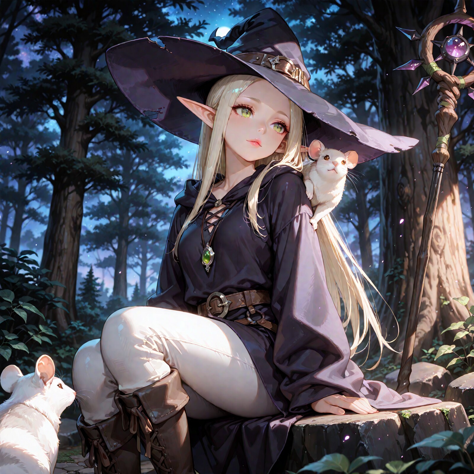 魔女と使い魔 | の人気AIイラスト・グラビア