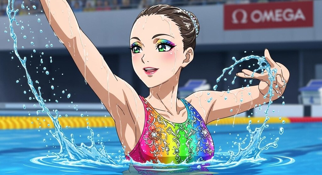 シンクロ美少女　ソロの演技⑤