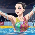シンクロ美少女　ソロの演技⑤ 7枚目