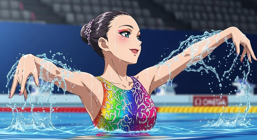 シンクロ美少女　ソロの演技⑤