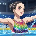 シンクロ美少女　ソロの演技⑤ 5枚目